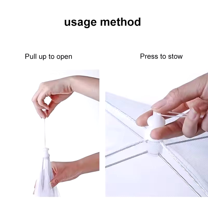 Food Cover Mesh Folding Washable Flies Tables Cover Insect Proof Protective Dish Covers Home Kitchen Storage Accessaries