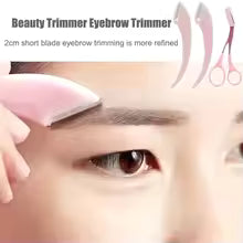 Eyebrow Trimmer Set, Curved Eyebrow Razor, Eyebrow Scissors With Comb, Convenient Easy Beauty Tools For Beginners